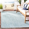 thumbnail image 2 of SAFAVIEH Courtyard Blazhe Chevron Indoor/Outdoor Area Rug, Aqua/Grey, 4' x 5'7", 2 of 16