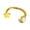 Golden Yellow, variant on 16G Titanium Horseshoe Septum Ring, Star and Ball Circular Barbell for Nose Cartilage Daith Tragus Helix Piercing, 8mm 10mm 12mm