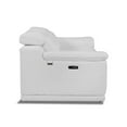 thumbnail image 6 of Maklaine Genuine Italian Leather White Loveseat Rectangular Power Reclining 39.4"H x 72"W x 42.3"D, 6 of 10
