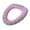 F, variant on O-Shaped Toilet Seat Pad Plush Warm Toilet Cover Cushion with Lifting Handle Washable Stretchable Fabric Protector for Winter in Gray and Beige