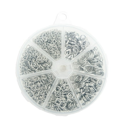 Cousin DIY Jump Ring Assortment with Lobster Clasps, Silver Finish Metal, 1030 Piece