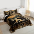 thumbnail image 3 of jejeloiu Wild Bear Bedding Comforter Set,Rustic Ink Painting Twin Comforter Sets,Old Wooden Board Bedding Set For Boys Kids,Ultra Soft Home Decor Reversible,2-Piece, 3 of 8
