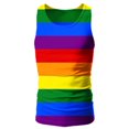 thumbnail image 4 of ZHOGXU Father's Day Mens Tank Top Summer Sleeveless Crew Neck Color Block Sports Fashion Comfortable Breathable Tee For Outdoor Activities,Orange,M, 4 of 4