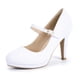 thumbnail image 1 of Zapatos IDIFU White Pumps para mujer, plataforma, tacones altos de 10 cm, 1 of 6