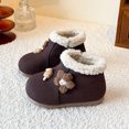 thumbnail image 6 of Quealent Girl's Boy's Winter Snow Boots Ankle Boots for Kids Boots Warm Furry Anti-Slip Coffee for Size 8.5, 6 of 8