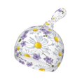Daiia Daisies Flowers Pattern Swaddle Blanket and Hat Set Newborn
