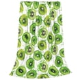 thumbnail image 2 of Honeii Green Kiwi Print Fleece Blanket - Throw Blanket for Bed, Sofa, Couch, Camping, and Travel , Microplush Ultra Soft Warm Blanket-40"x30", 2 of 7