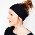 thumbnail image 4 of Diadema elástica para mujer, suave, elástica, ancha, para yoga, turbante, azul lago brillar Electrónica, 4 of 5