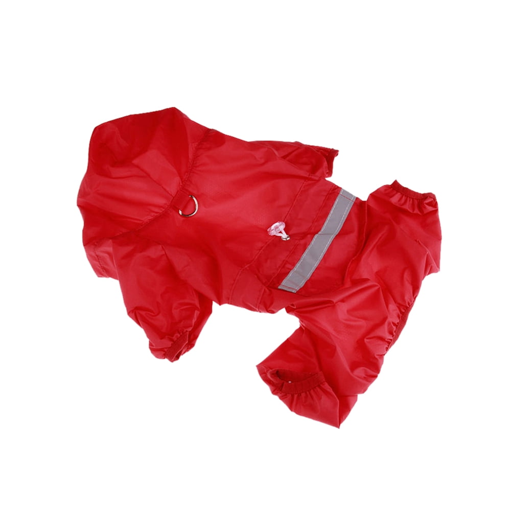 Dog Raincoat Puppy Rain Coat with Hood Reflective Waterproof Dog