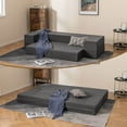 thumbnail image 3 of Costway 8-Inch Folding Sofa Bed with High-Density Foam & Washable Cover Queen Size, 3 of 10