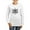White, variant on - Psi Upsilon Black And White Crest Long Sleeve T Shirt - Women's Long Sleeve Graphic Casual T-Shirt