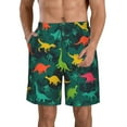 thumbnail image 1 of Fotbe Colorful Dinosaurs Trajes de Baño Estampados para Hombre, Shorts de Verano de Secado Rápido, Ropa de Playa, Bañadores-X-Large, 1 of 6