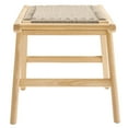 thumbnail image 3 of Modway Saoirse 17.5" Woven Rope & Wood Bench with Foot Pads in Natural, 3 of 8