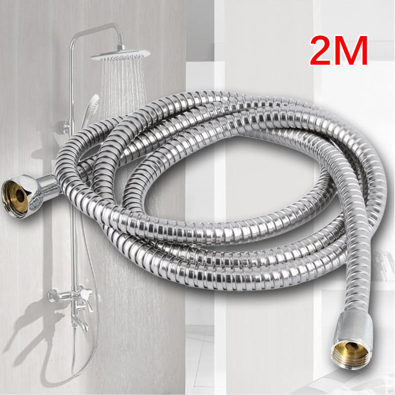 2m Flexible Shower Hose w/ Brass Nuts Toilet Bidet Sprayer Nozzle Connect Pipe 