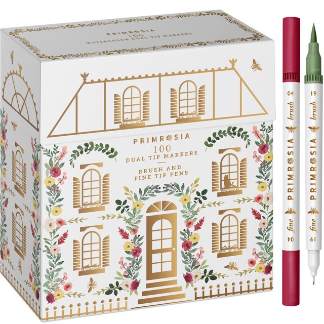 Marcadores Primrosia 100 de doble punta con pincel acuarelable