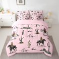 thumbnail image 2 of Castle Fairy Western Cowboy Bedding Comforter Set 7-Piece for Boys Girls,Exotic Style King Bedding Sets,Vintage Aesthetic Ultra Soft Bed Sheets,Luxury Bedroom Decor,Reversible, 2 of 8