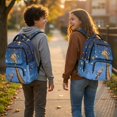 thumbnail image 3 of Yuyamidu Galaxy Giraffe Backpack for School Girls Ages 8-10 3rd-4th Grade 17 Inch Lightweight Multi-Pocket Bookbag with Padded Straps Back to School, 3 of 7