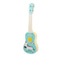 thumbnail image 1 of Bewildely Ukelele de plástico fácil de llevar, juguete de guitarra de tacto suave para niños, instrumento Musical de ukelele Juguetes Educativos Cebra verde claro, 1 of 6