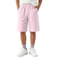thumbnail image 2 of Rvasteizo Boys Girls Loose Elastic Waist Pocket Crop Shorts Toddler Casual Short Trousers for 1-15 Years, 2 of 5