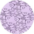 thumbnail image 1 of Ahgly Company Indoor Round Patterned Rich Lilac Purple Area Rugs, 5' Round, 1 of 6