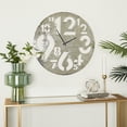 thumbnail image 2 of DecMode 2"W, 24"H Aluminum Contemporary Wall Clock, Silver, 1-Piece, 2 of 7