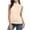 Beige, variant on Women's Sleeveless Turtleneck T-Shirt Basic Stretch Layer Comfy High Neck Tank Top Lightweight Slim Shirt