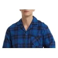 thumbnail image 3 of GLOBAL Men's Pajamas Sets 100% Cotton Flannel Sleepwear Long-Sleeve Top & Bottom Loungewear Classic Blue Plaid XL, 3 of 6