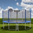 thumbnail image 3 of Giantex Trampoline, 12Ft Enclosed Trampoline w/Basketball Hoop, Ladder, Safety Enclosure Net, Spring Pad, Outdoor Big Trampoline Basketball Hoop for Kids, Adults, 3 of 8