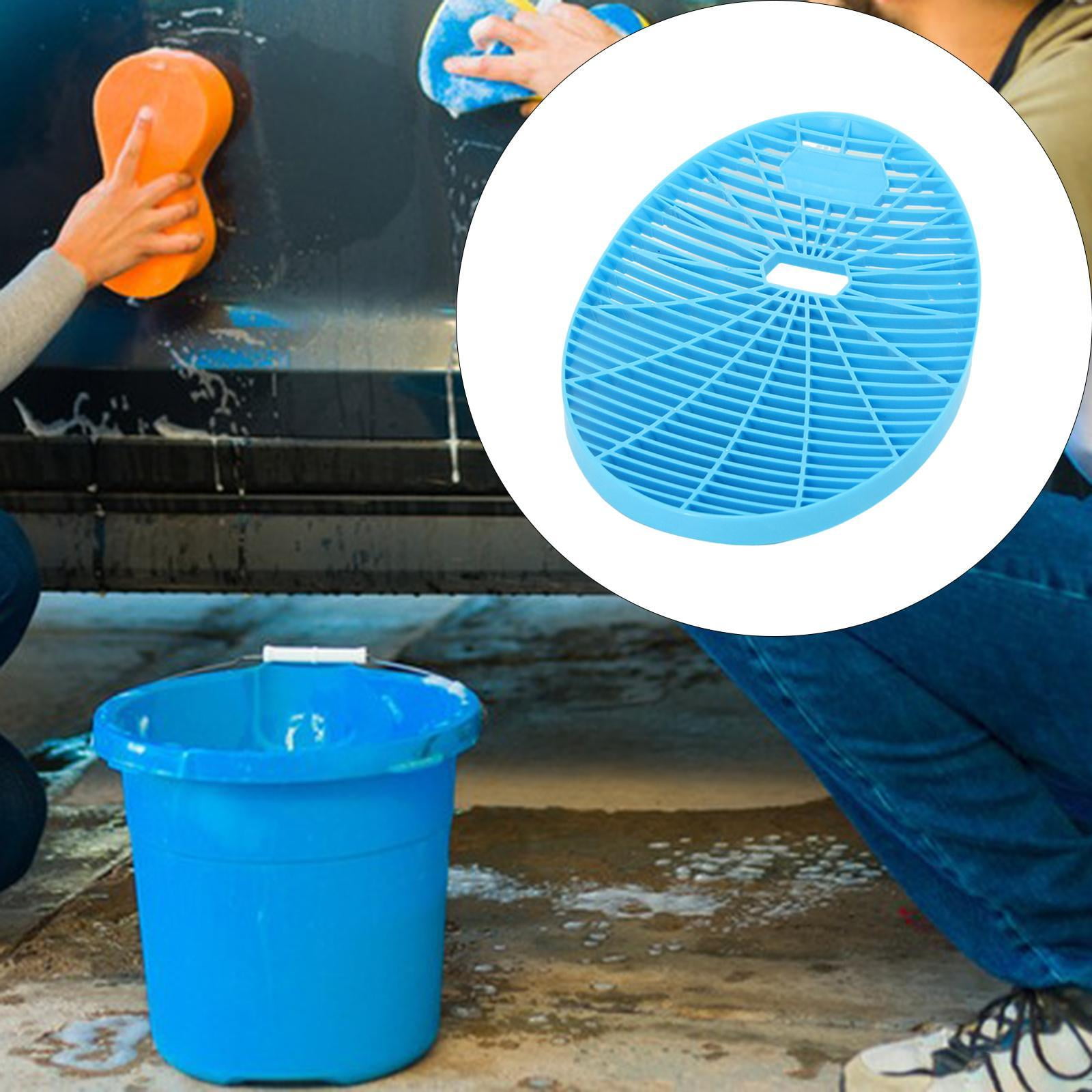 JISADER Car Wash Bucket Insert Detail Kit Cleaning Supplies Compact Washboard Insert Blue