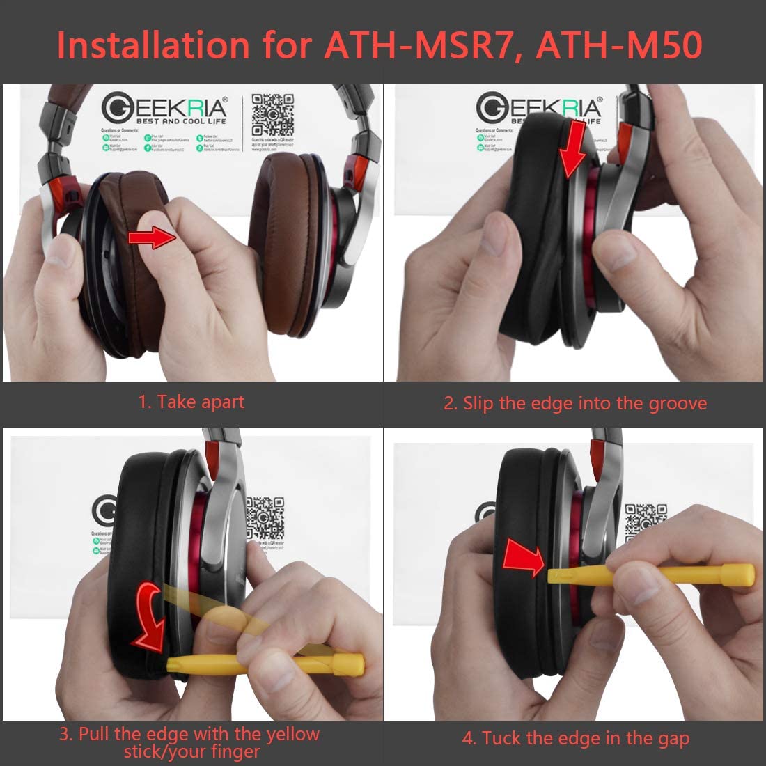 Geekria Earpads Replacement for ATH 