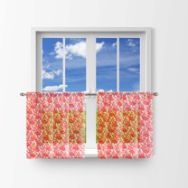 Floral Lace Café Tier Curtains Window Treatment Kitchen Home Décor