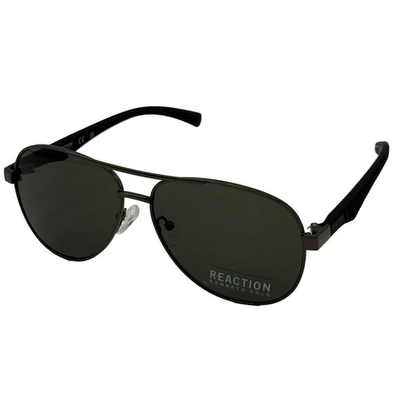 Kenneth Cole Reaction Mens Sunglass Shiny Gunmetal / Metal Aviator,KC1431 8N