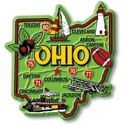 Ohio Colorful State Magnet by Classic Magnets, 2.9" x 3.1", Collectible Souvenirs Made in the USA
