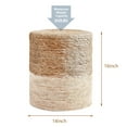 thumbnail image 6 of DECMAY Ottoman Poof, Natural Seagrass Poufs, Hand Weave Round Footstool, Pouffe Accent Chair, Sitting Braided Footrest W/Jute Cover, Boho Chair for Living Room, 6 of 8