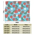 thumbnail image 5 of LNWH Cute Red Strawberry Art Pattern Throw Blanket, Fluffy Soft Cozy Bed Flange Plush Blankets, 80"x60", 5 of 8