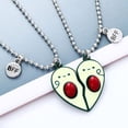 thumbnail image 5 of 2 collares de la amistad para 2 mejores amigas, collar para 2 mujeres, cadena de plata, collar con colgante de corazón separable de aguacate para cumpleaños de una hermana o amiga, 5 of 5