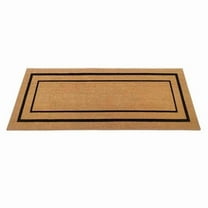 60 x 24 in. Coir & Vinyl Door Mat, Black & Natural
