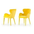 thumbnail image 1 of HomeRoots 283127 Modern Fabric Dining Chair - Yellow, 1 of 1