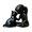 Black, variant on KGJQ 3D Printed Girl and Cat Statue, Cute Girl with Kitty Figurine Resin Desktop Decor, Modern Art Sculpture Ornament for Home Office Shelf Table Centerpiece, Unique Aesthetic Gift for Women Girls