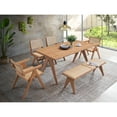 thumbnail image 3 of Miekor Furniture Valentina 6Pcs Rattan & Natural Finish Patio Furniture Set 94846, 3 of 12
