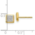 thumbnail image 4 of 10K Yellow Gold Diamond Post Earrings (Width 7) (Length 7) - Jbsp, 4 of 5