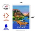 thumbnail image 2 of Toland Home Garden Cabin on the Lake Welcome summer Flag Double Sided 28x40 Inch, 2 of 5