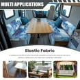 thumbnail image 3 of Uorisanigo RV Dinette Cushions Covers Chair Cushion Slipcovers Stretch Blue Marble Butterfly RV Sofa Cover Loveseat Furniture Protectionr for Camper Car Seat 1 Backrest & 1 Bench Covers, 3 of 7