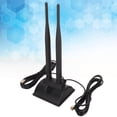 thumbnail image 1 of Antenna, RP SMA Male Connector ABS Adjustable Angle 6DBI High Gain Dual WiFi Antenna  for Home Networking, 1 of 7