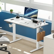 edx Electric Standing Desk, Height Adjustable Desk, 55 x 24 Inches Ergonomic Stand up Desk with Memory Preset and T-Shaped Metal Bracket for Home Office