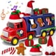 thumbnail image 1 of Puntoco Camiones de juguete navideños para niños de 3, 4, 5 y 6 años: coches de juguete a fricción con accesorios navideños, camiones transportadores para niños, juguetes para niños, coches de reg, 1 of 5