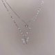 thumbnail image 5 of 2023 New Elegant Silver Color Shiny Butterfly Necklaces Ladies Exquisite Double Layer Clavicle Chain Necklace Party Jewelry Gift-xl117-1--XL369-Produc XL369, 5 of 5