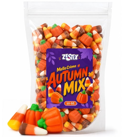 Autumn Mix Candy, 10 oz, Candy Corn and Mello Creme Pumpkins