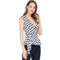 thumbnail image 3 of Top Sin Mangas Con Cuello En V Para Mujer Allegra K Blanco XL, 3 of 6