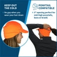 thumbnail image 5 of TrailHeads Fleece Ponytail Hat with Drop Down Ear Warmer | The Trailblazer Adventure Hat for Women - hunter orange, 5 of 6